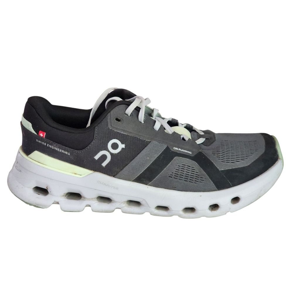 On Running Cloudgo Womens 9 Grey Black Mint Green Athletic Shoes Sneakers